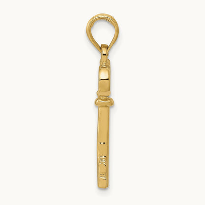 Polished 3-D Key Charm — 26mm