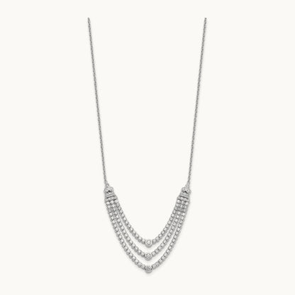 Triple Layer Necklace, 2.75 ct tw Lab-Grown Diamond