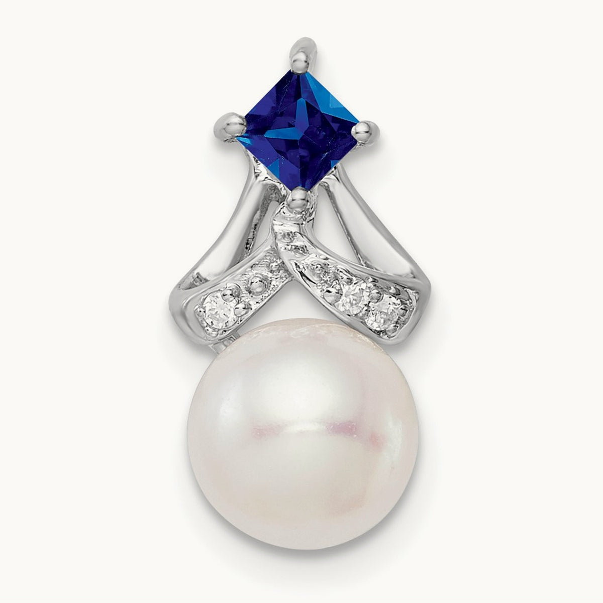 FWC Pearl Sapphire & Diamond Chain Slide, 14K White Gold