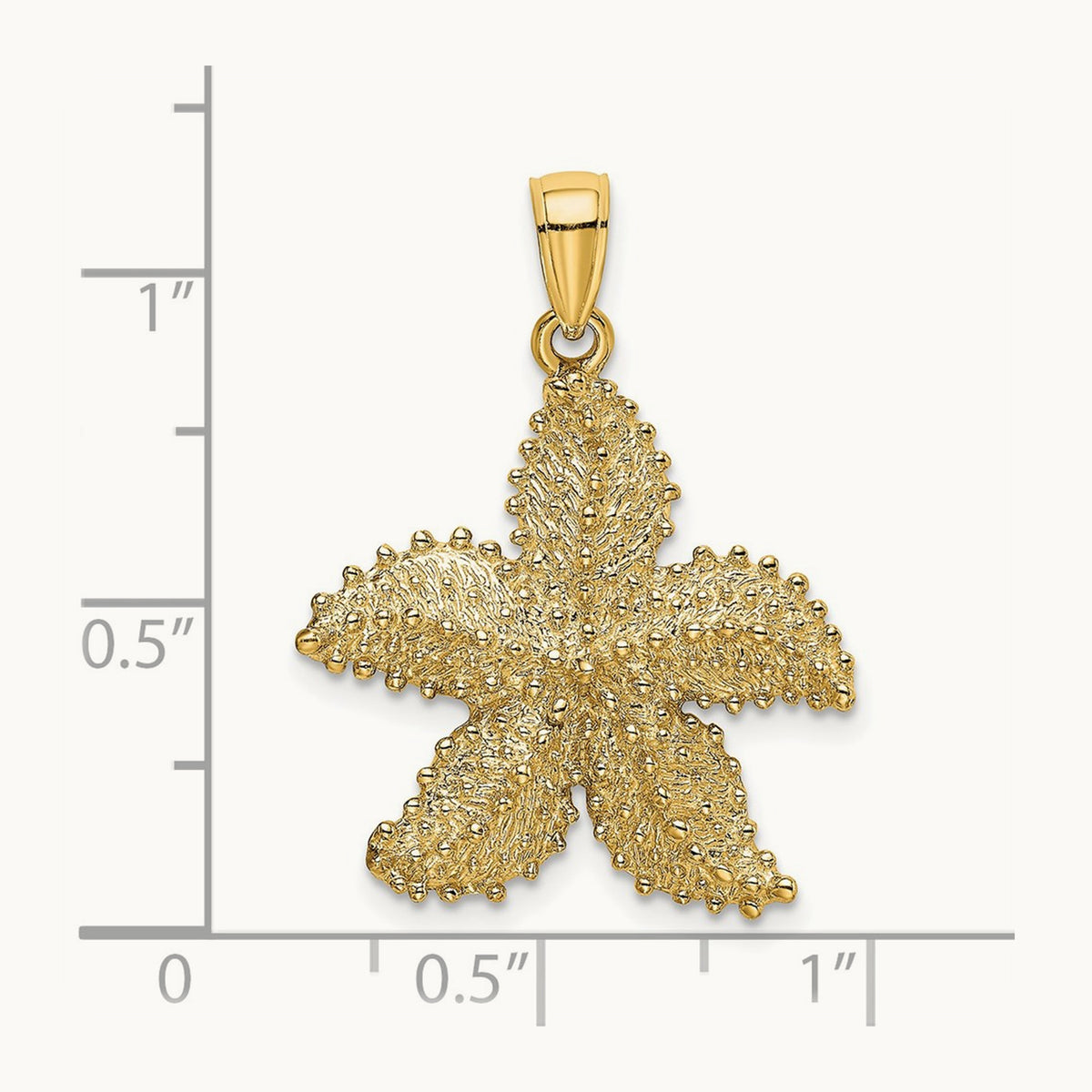 Textured Starfish Charm — 28mm