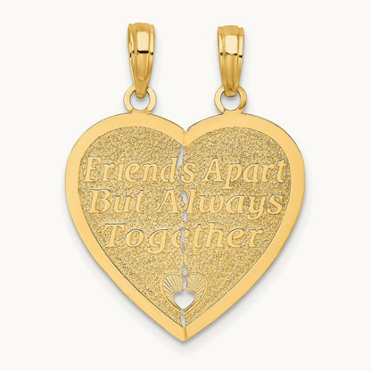 FOREVER AND EVER Break-Apart Heart Charm, 14K