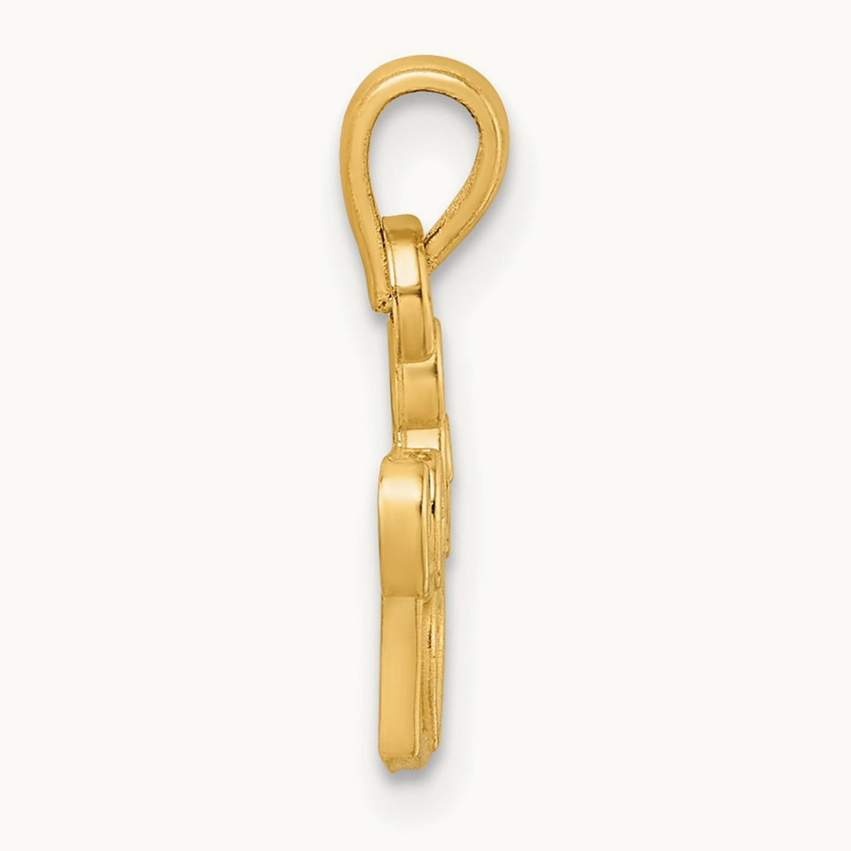 Polished Crown Pendant, 14K