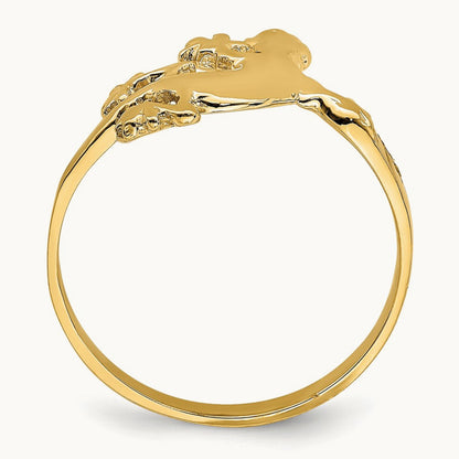 Lizard Ring, 14K