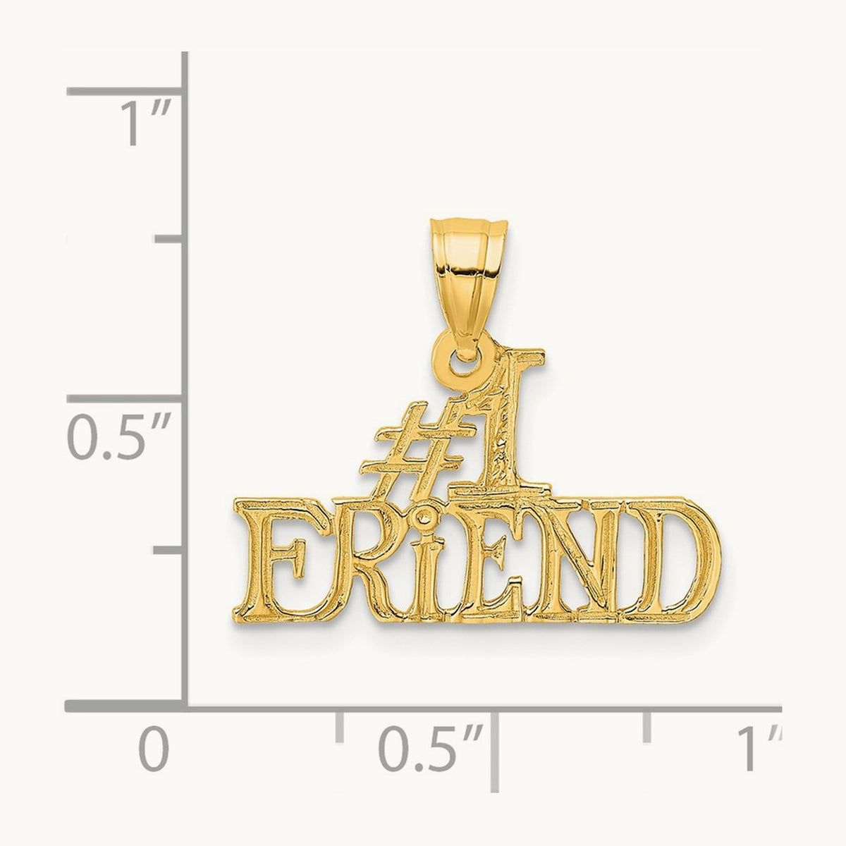 #1 FRIEND Charm, 14K