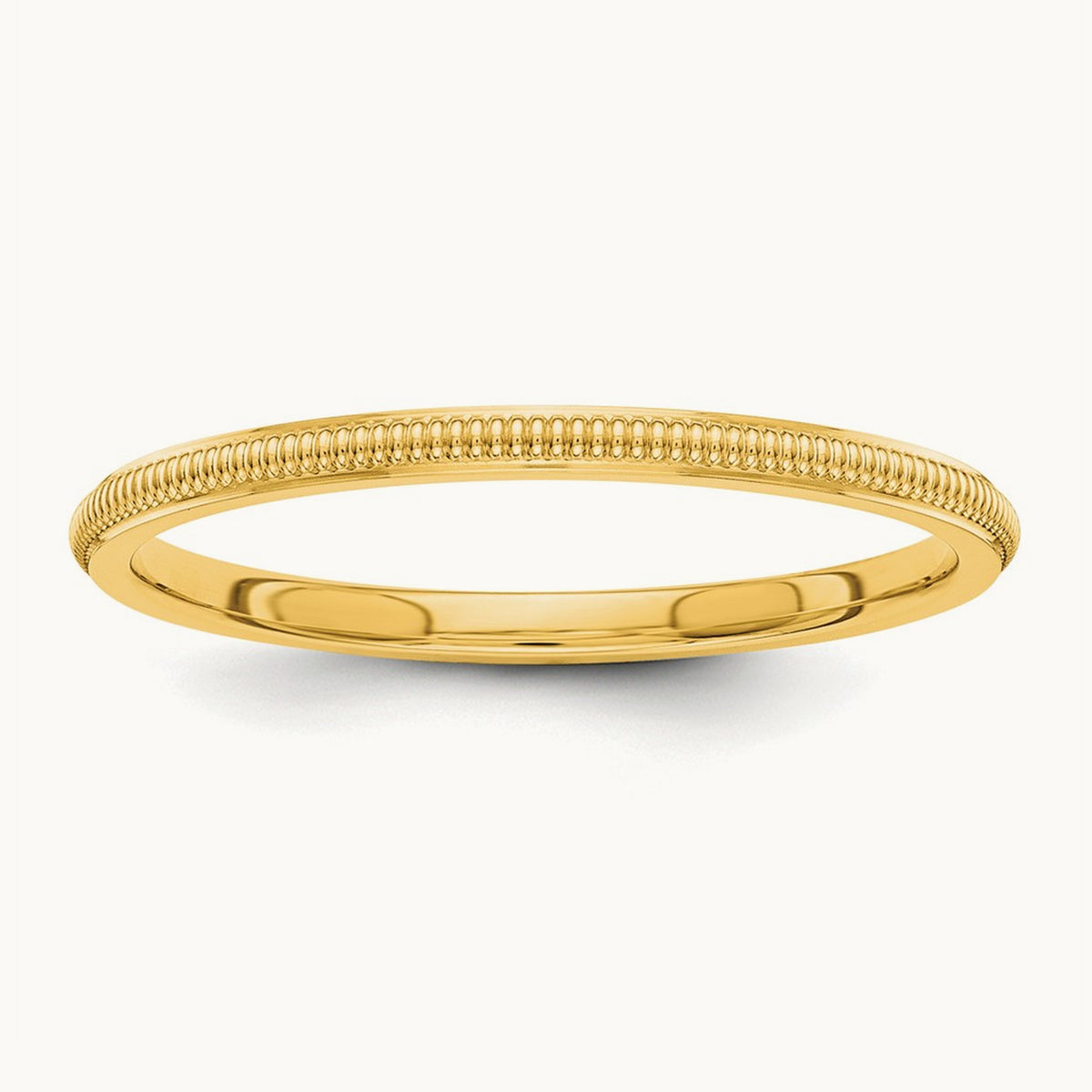 Milgrain Stackable Band — 10K Yellow Gold, 1.5mm