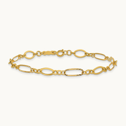 Oval Link Bracelet — 14K Yellow Gold