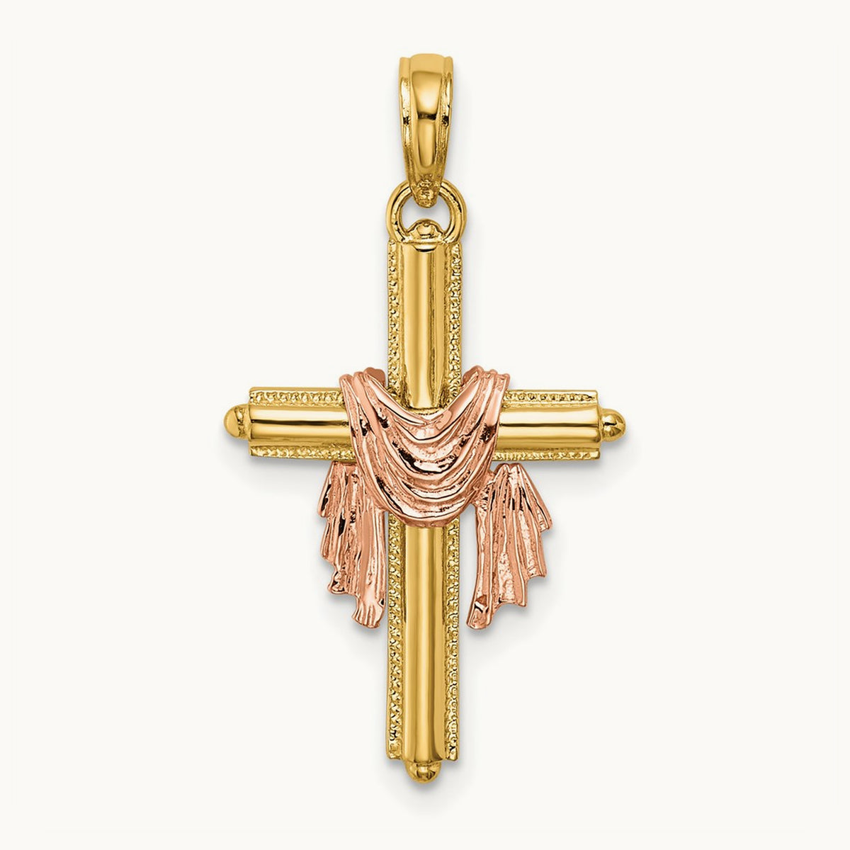 Cross w/ Drape Charm — 27.4mm