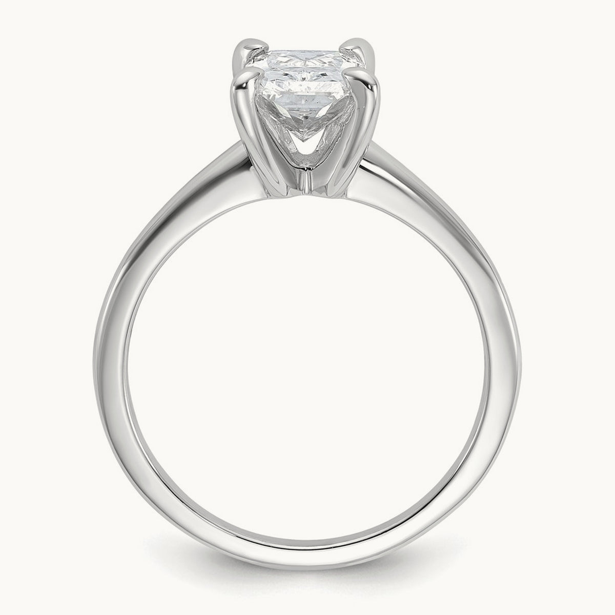 Round Solitaire Engagement Ring, 0.25-5.00 ct tw Lab-Grown Diamond — 1 1/4 ct, 14K White Gold