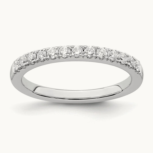 Diamond Wedding Band, 14K White Gold