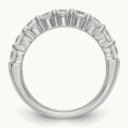 9-Stone Diamond Band, 14K White Gold