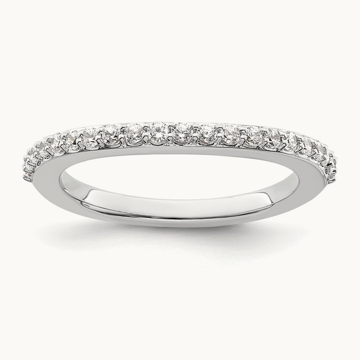 Diamond Wedding Band, 14K White Gold