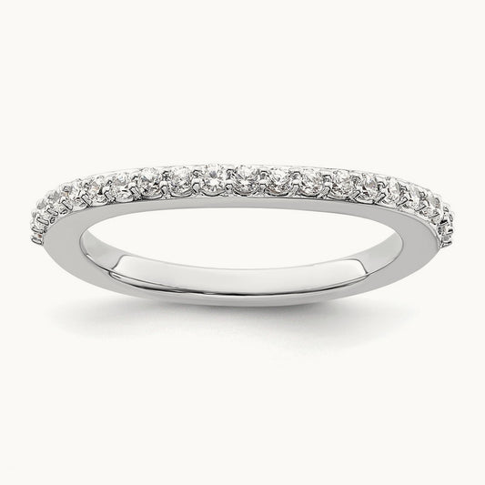 Diamond Wedding Band, 14K White Gold