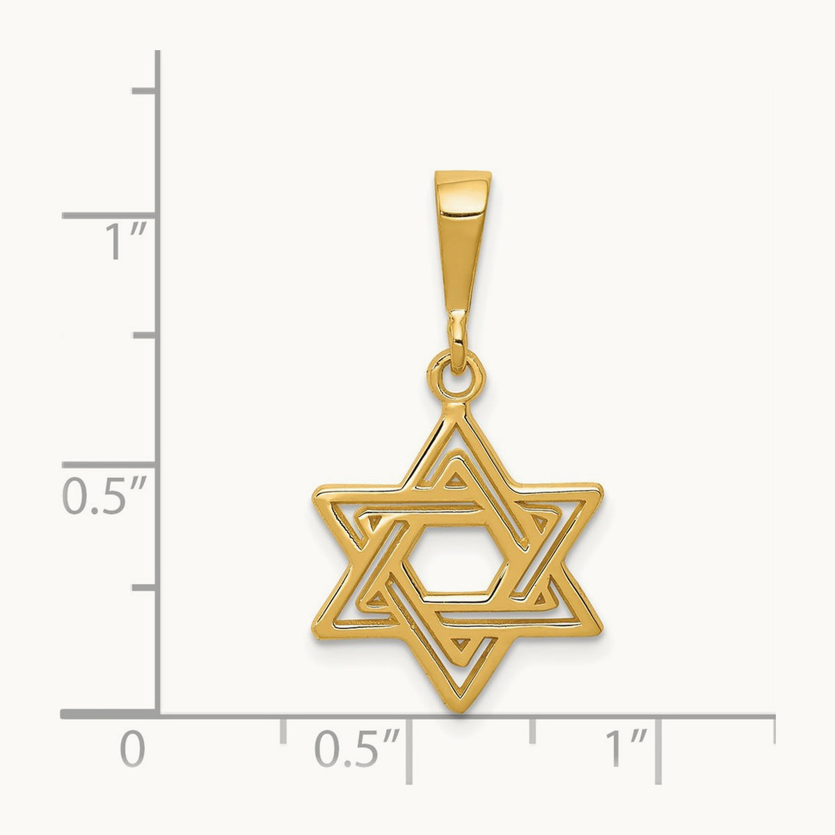 Star of David Charm — 14K Yellow Gold