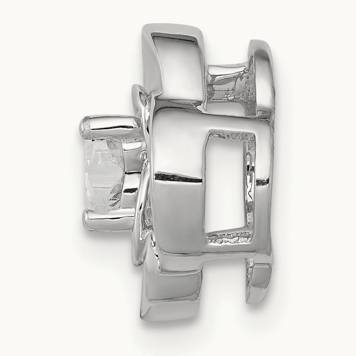 Flower Chain Slide, 0.25 ct tw Lab-Grown Diamond — 14K White Gold