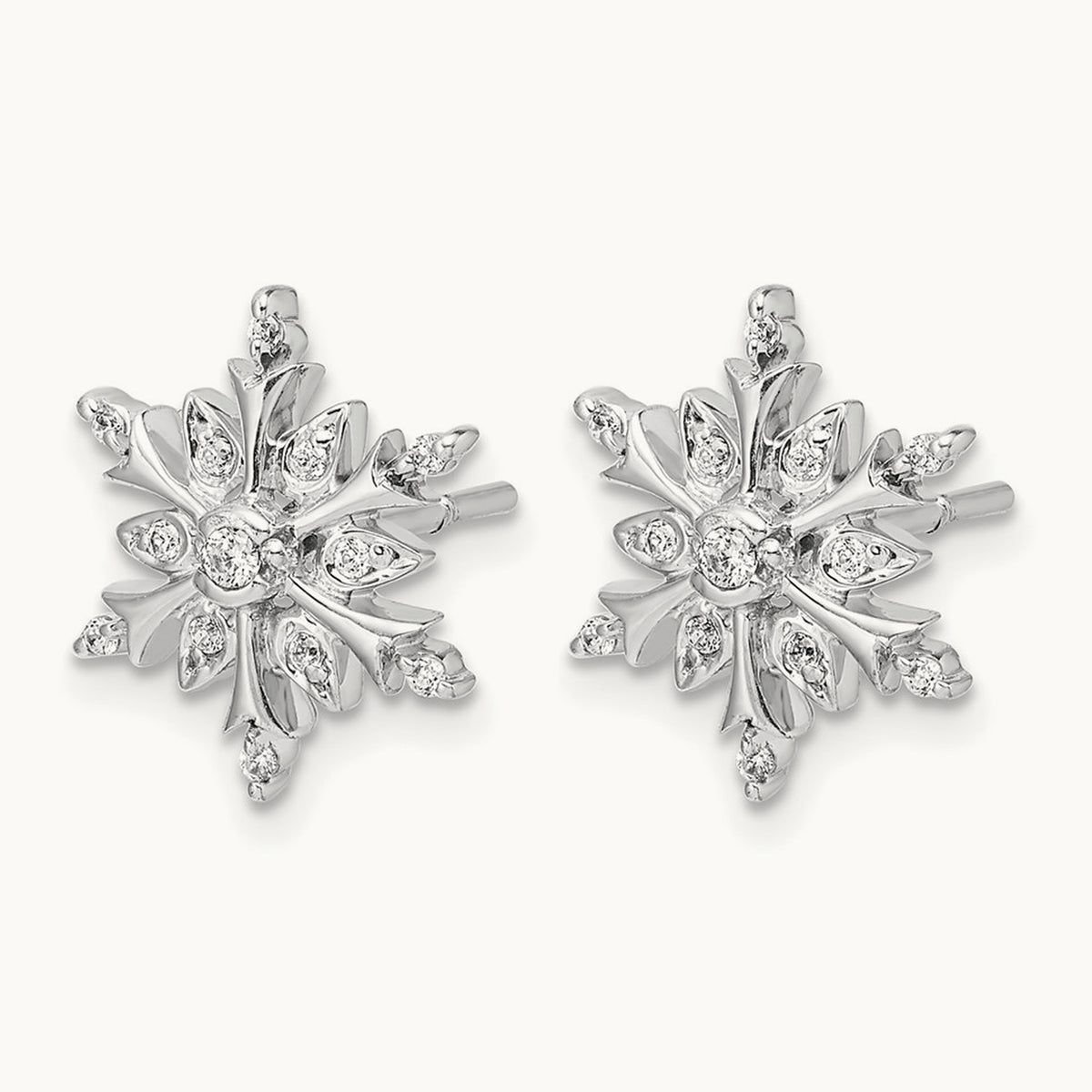 Snowflake Post Earrings, 0.15 ct tw Lab-Grown Diamond