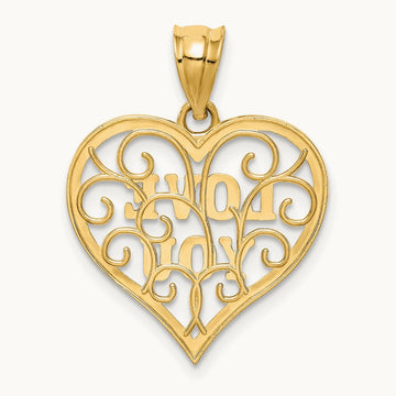 Filigree Love You, 14K with White Rhodium