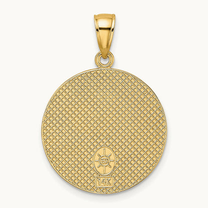 CHICAGO Skyline On Round Disc Charm, 14K