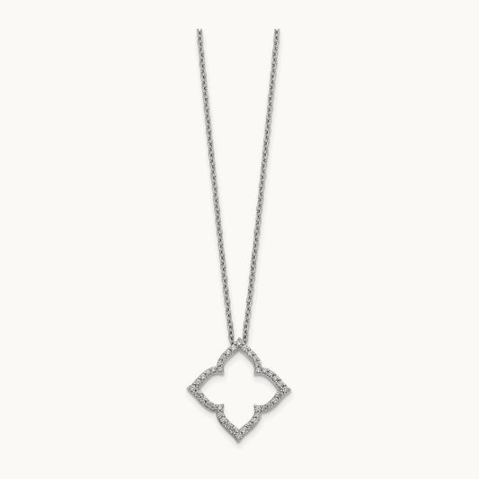 Diamond 18 inch Necklace, 14K White Gold