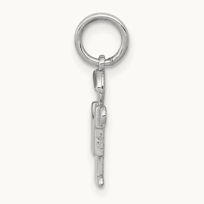 Mini Boy Hugs Charm — 14K White Gold