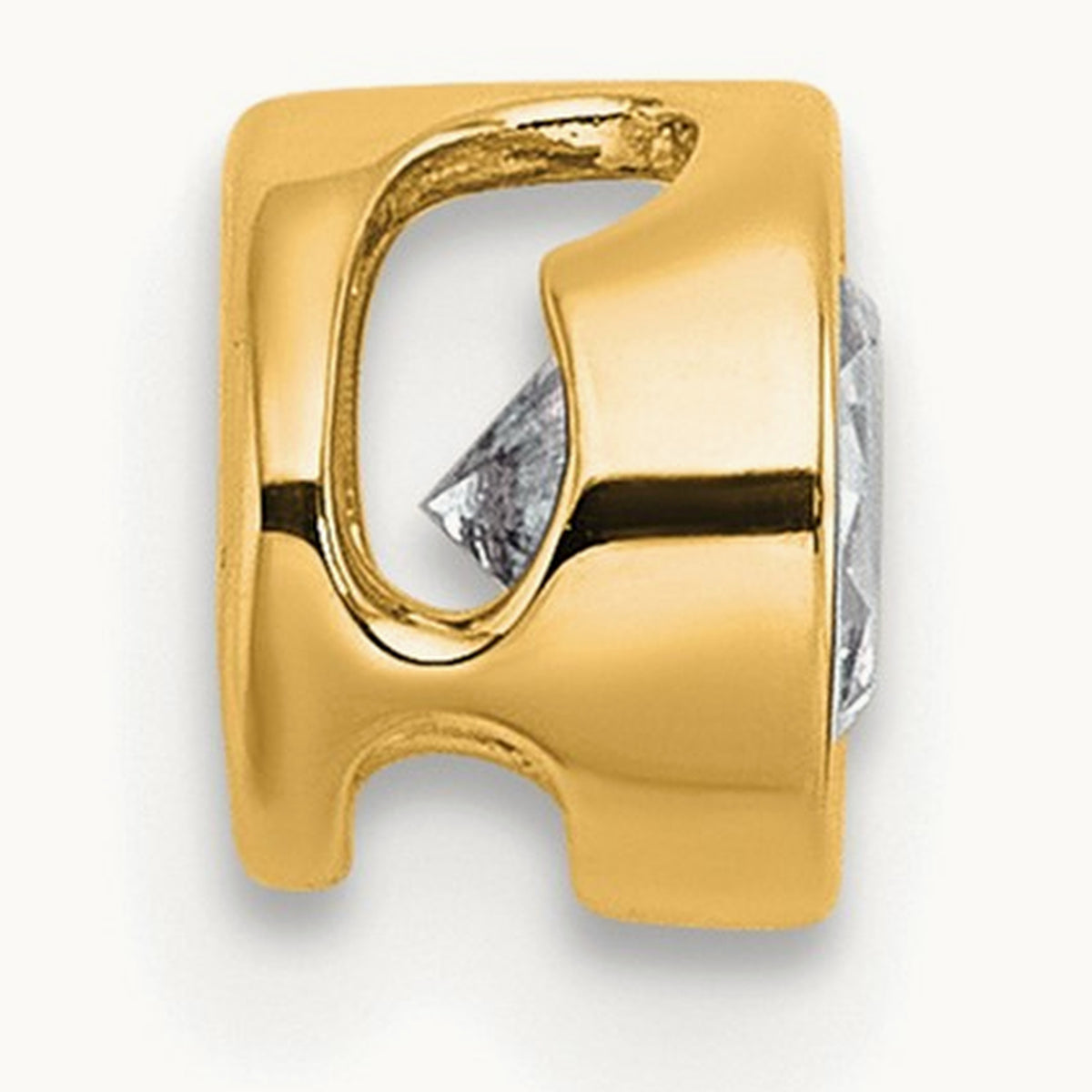 Round Bezel Set Chain Slide Pendant, 0.25-3.00 ct tw Lab-Grown Diamond — 5/8 ct, VS (Best), 14K Yellow Gold