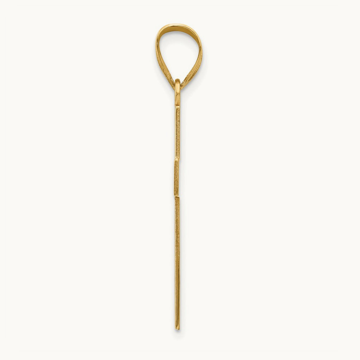 Medium Satin Cross Pendant, 14K