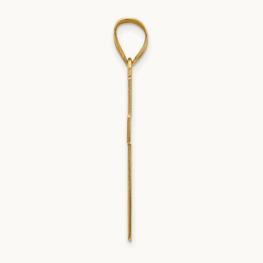 Medium Satin Cross Pendant, 14K