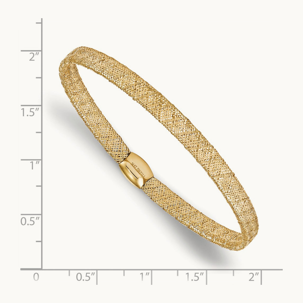 Fancy Stretch Bangle Bracelet, 14K — Leslie's