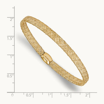Fancy Stretch Bangle Bracelet, 14K — Leslie's