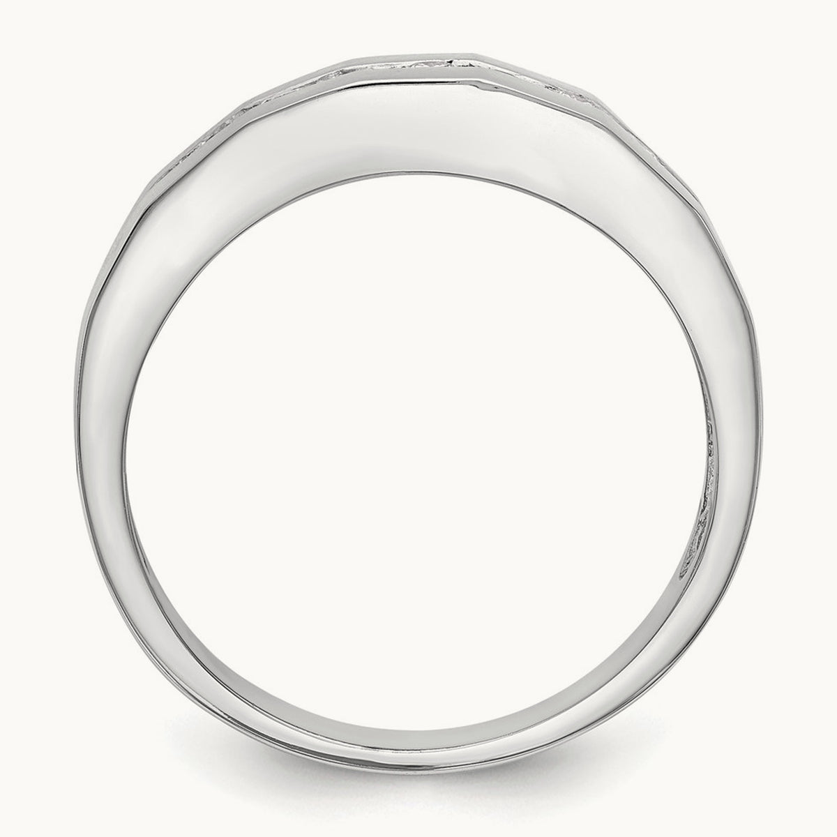Diamond Men's Band, 14K White Gold