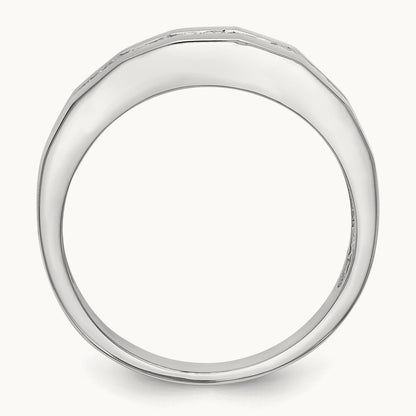 Diamond Men's Band, 14K White Gold