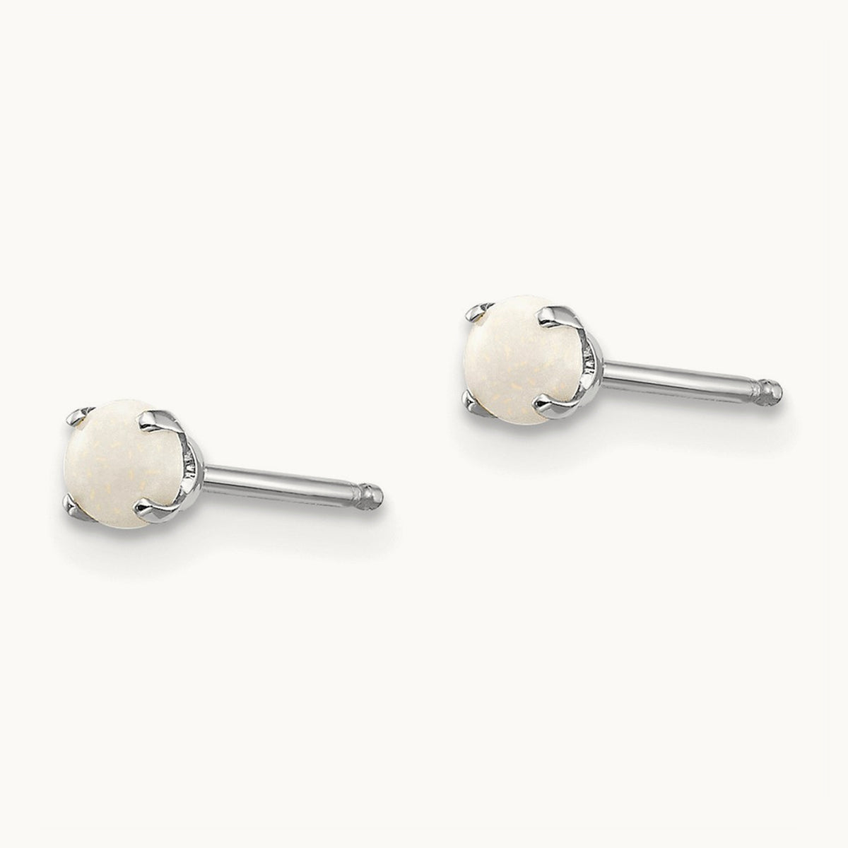 Opal Stud Earrings — 3mm