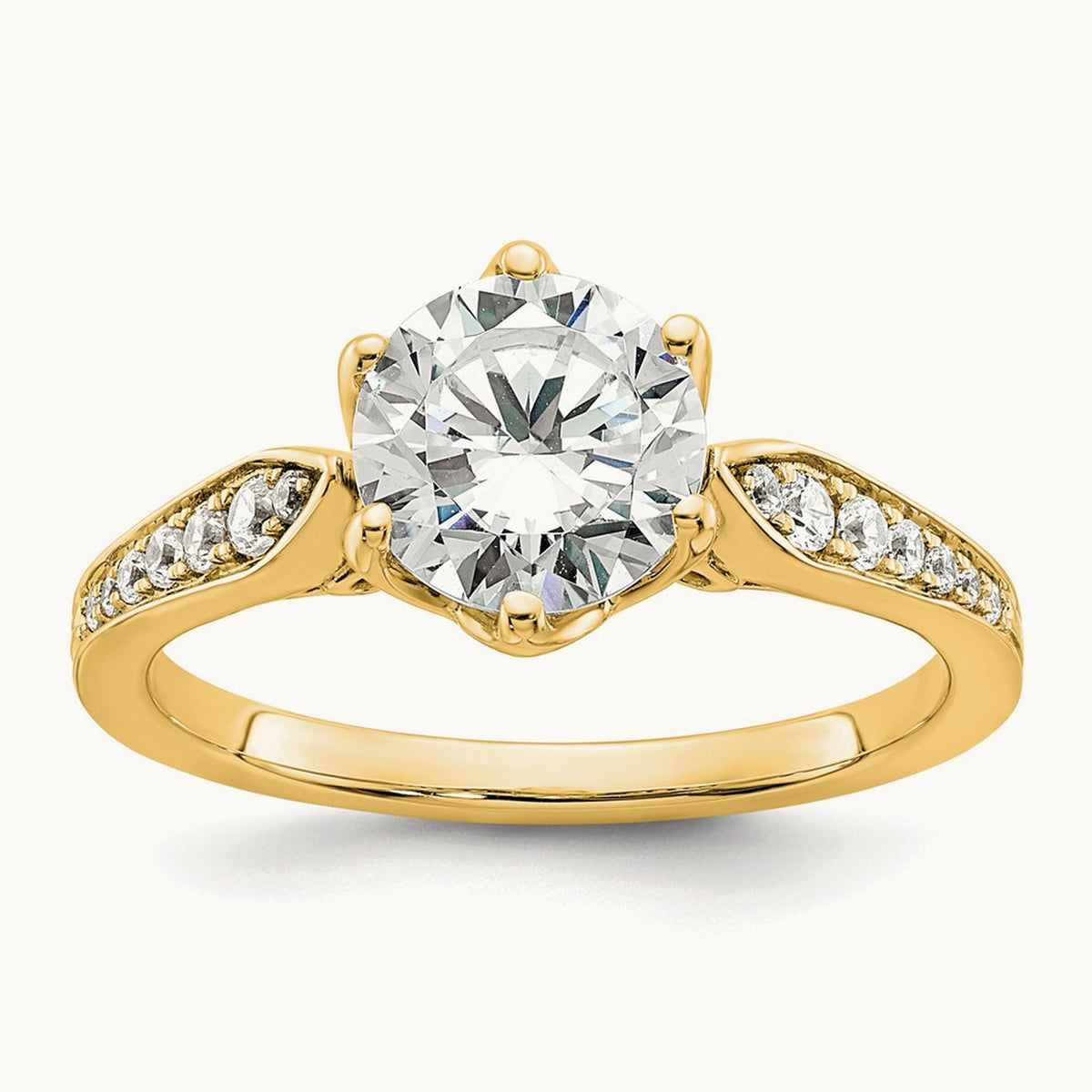 1 1/2ct Round Semi-Mount Engagement Dia Ring, 14K Gold