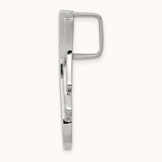 Fits Reg, 8mm Fancy Omega Slide, 6mm, 14K White Gold