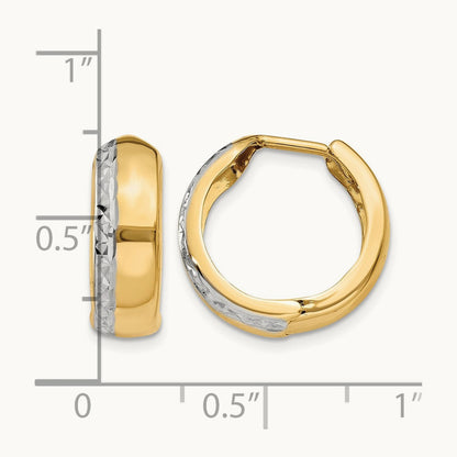 w/ Textured Hinged Hoop Earrings — photo set