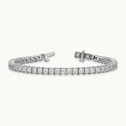 Princess Tennis Bracelet, 10.00 ct tw Lab-Grown Diamond — 14K White Gold