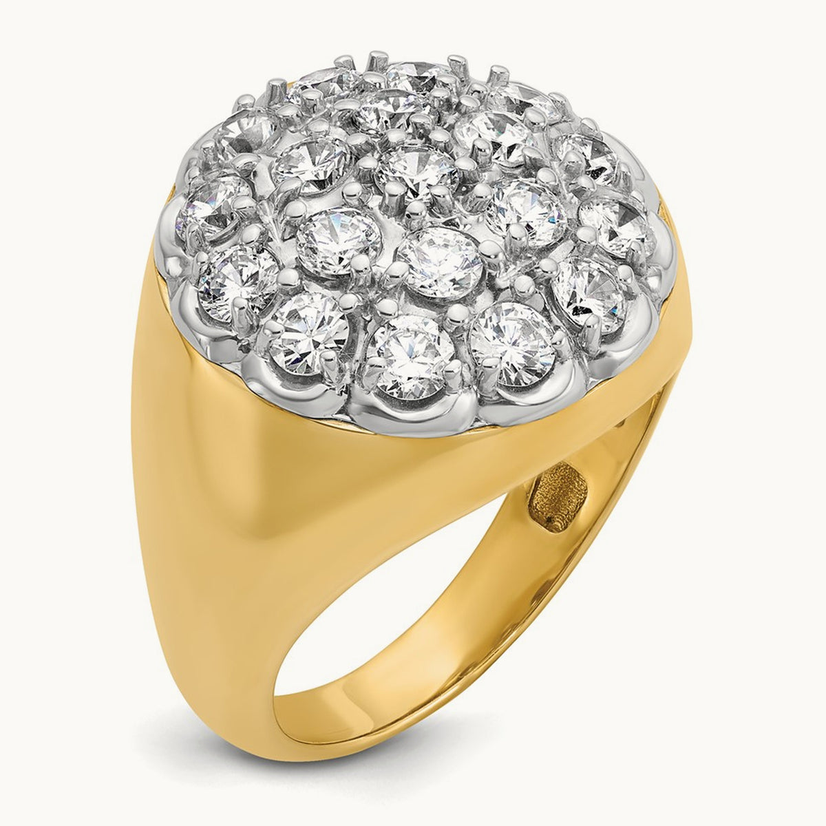Men's Cluster Ring, 3.00 ct tw Lab-Grown Diamond