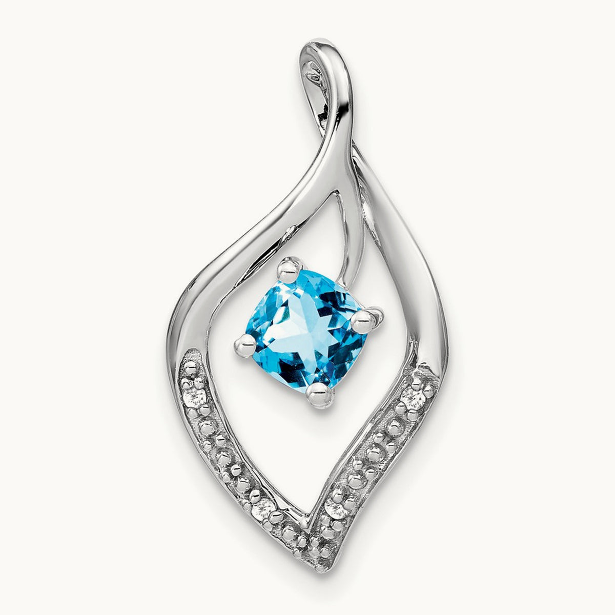 Blue Topaz and Diamond Pendant — photo set