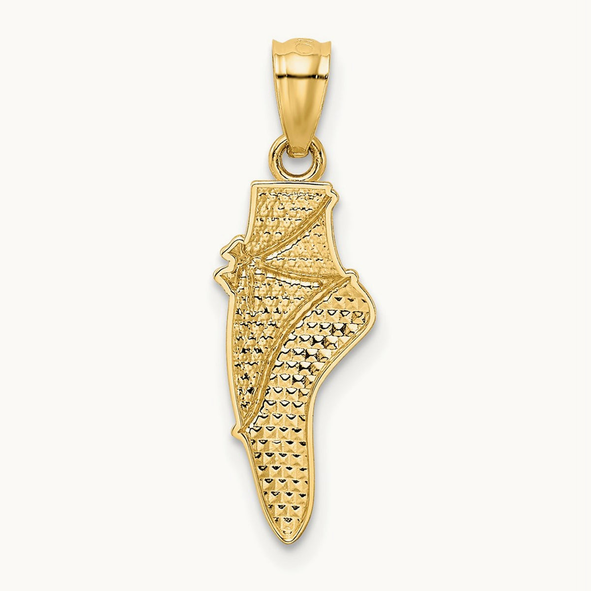 w/Rhodium Ballet Shoe Pendant, 14K
