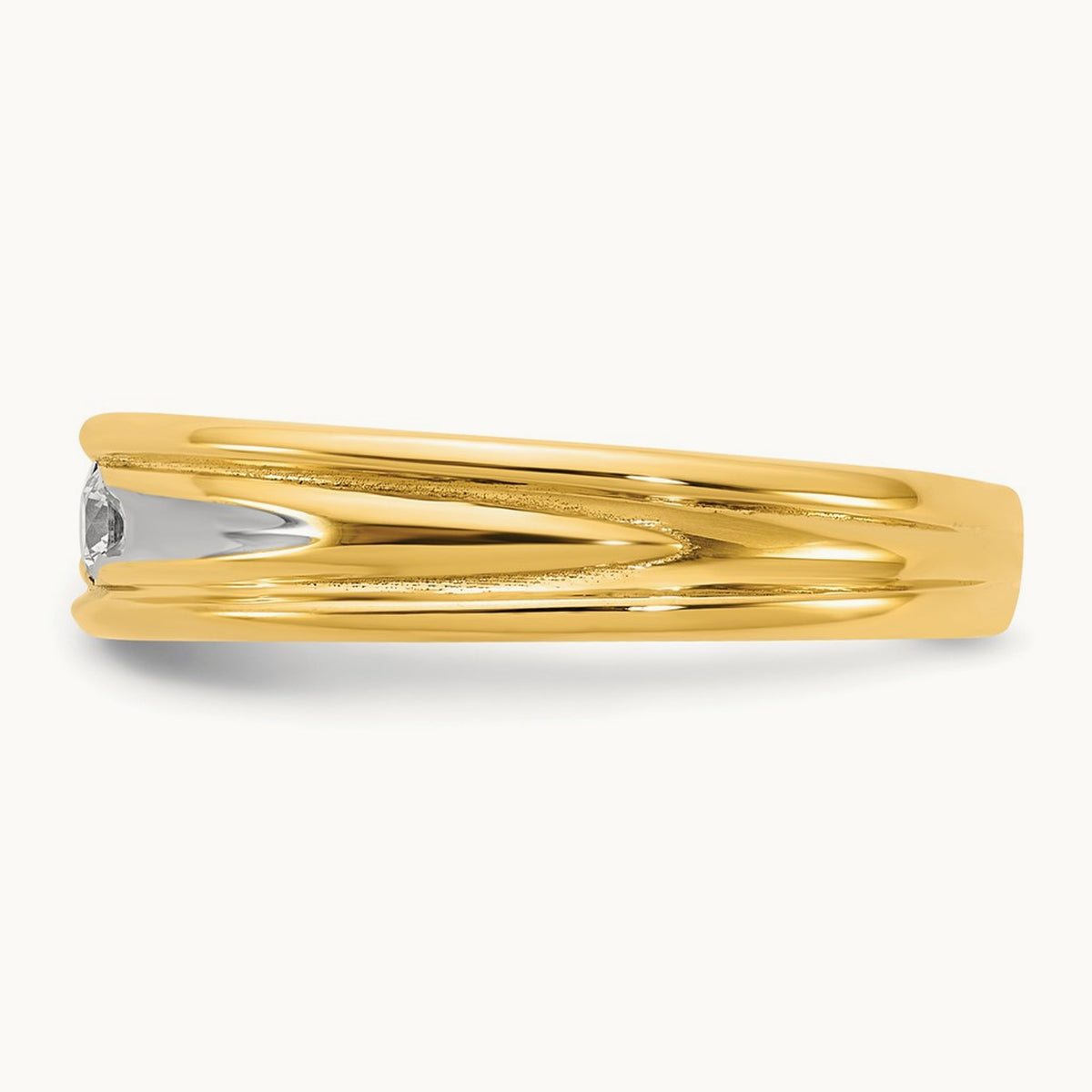 Setting: with White Rhodium IB Goodman Men's Diamond Ring Mounting, 14K Gold — 14K Yellow Gold