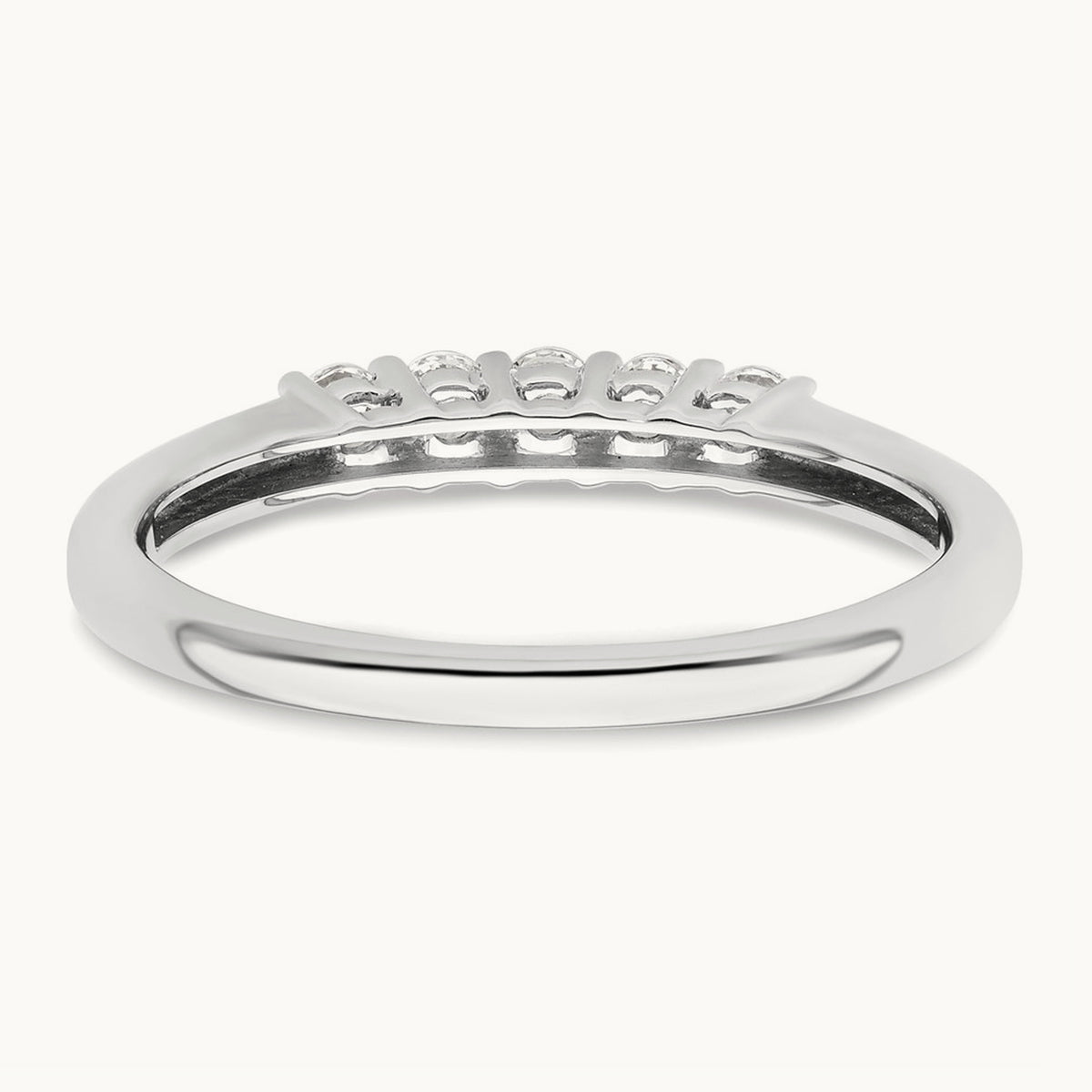 5-Stone Diamond Band, 14K White Gold