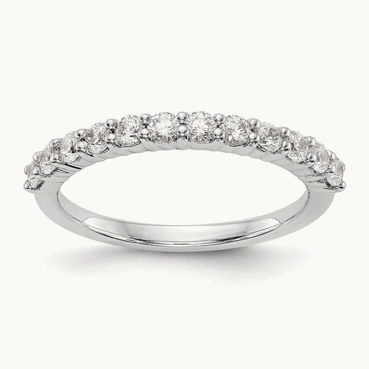 Diamond Wedding Band, 14K White Gold