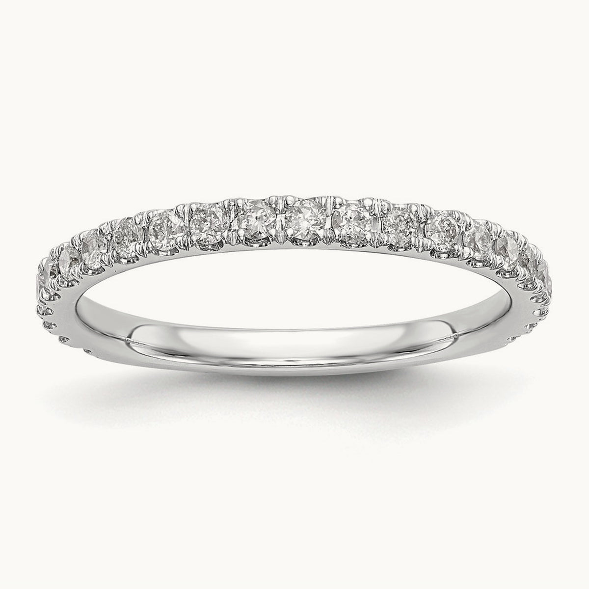 Diamond Wedding Band, 14K White Gold