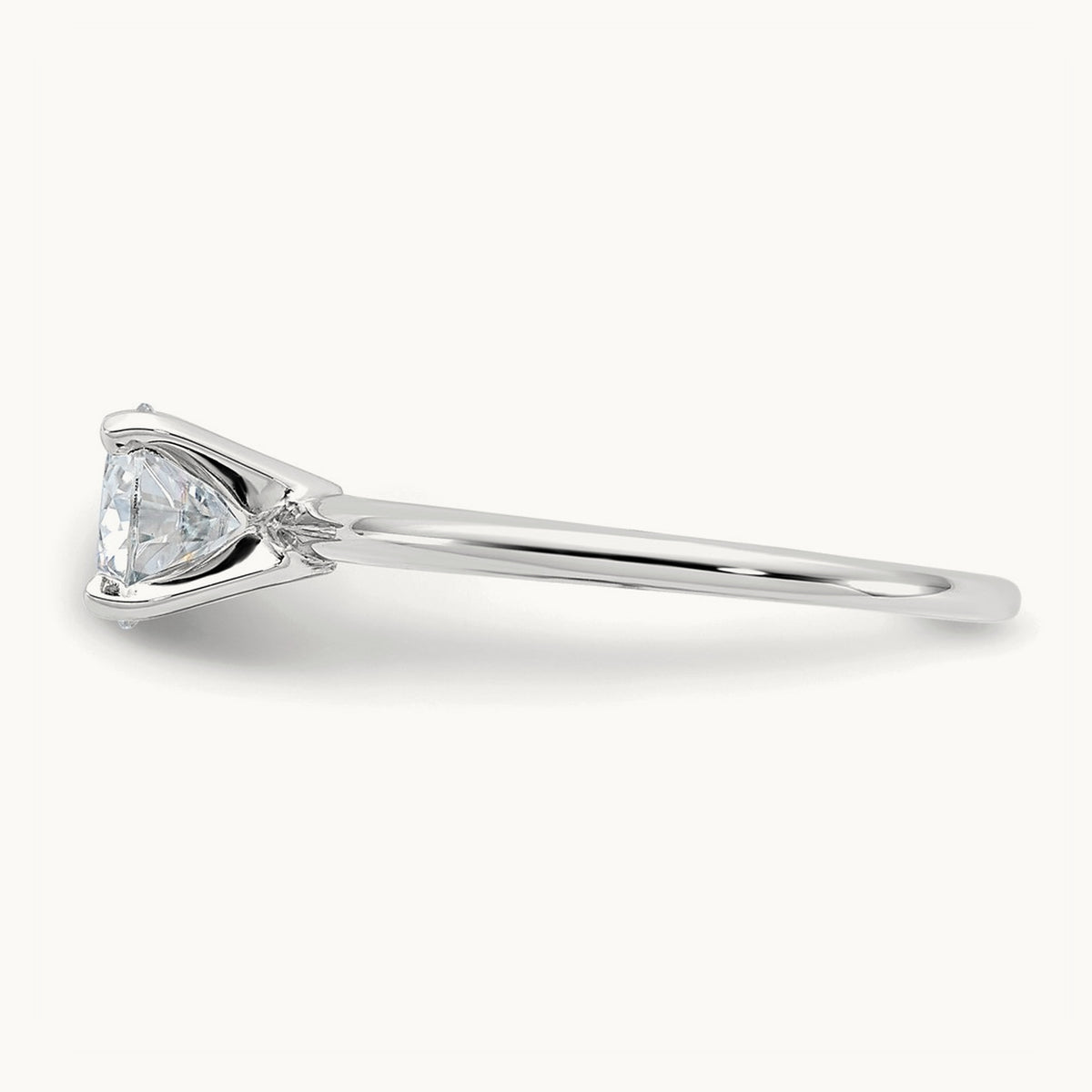 Round Solitaire Engagement Ring, 0.75 ct tw Lab-Grown Diamond — 14K White Gold