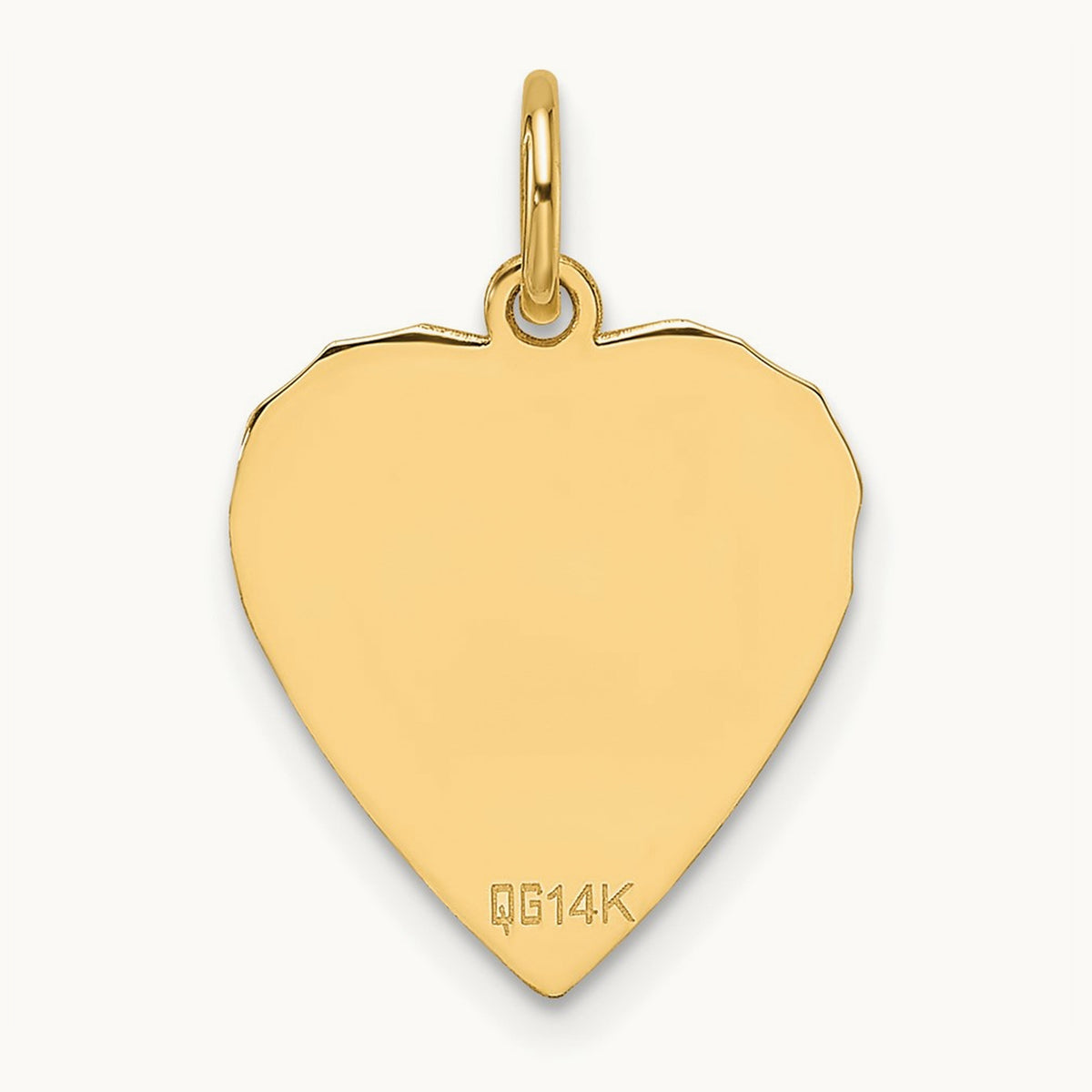 Etched .013 Gauge Engravable Heart Disc Charm — 21.4mm