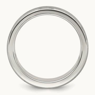 Brushed Laser Design Band, 8mm, Titanium