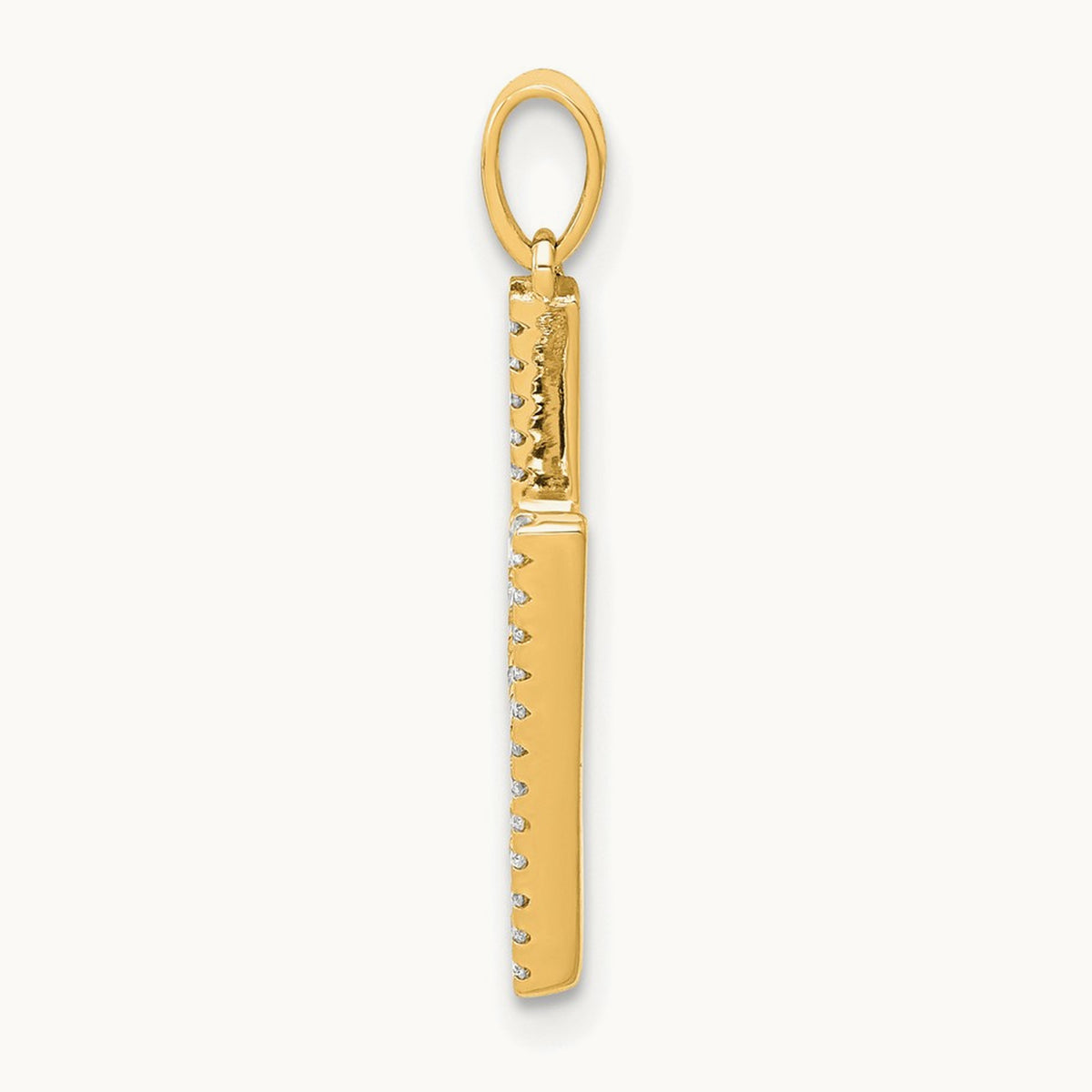 Diamond Letter H Initial Pendant, 14K