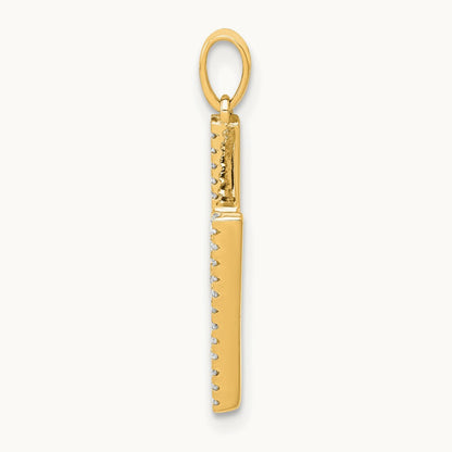 Diamond Letter H Initial Pendant, 14K