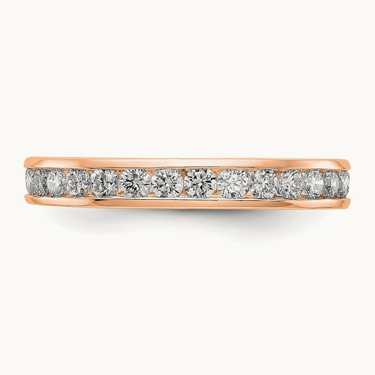 Channel Set Eternity Band, 0.50-1.00 ct tw Lab-Grown Diamond — 1 ct · VS/SI (Great), 14K Rose Gold