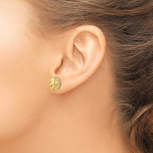 Sand Dollar Post Earrings — 12mm