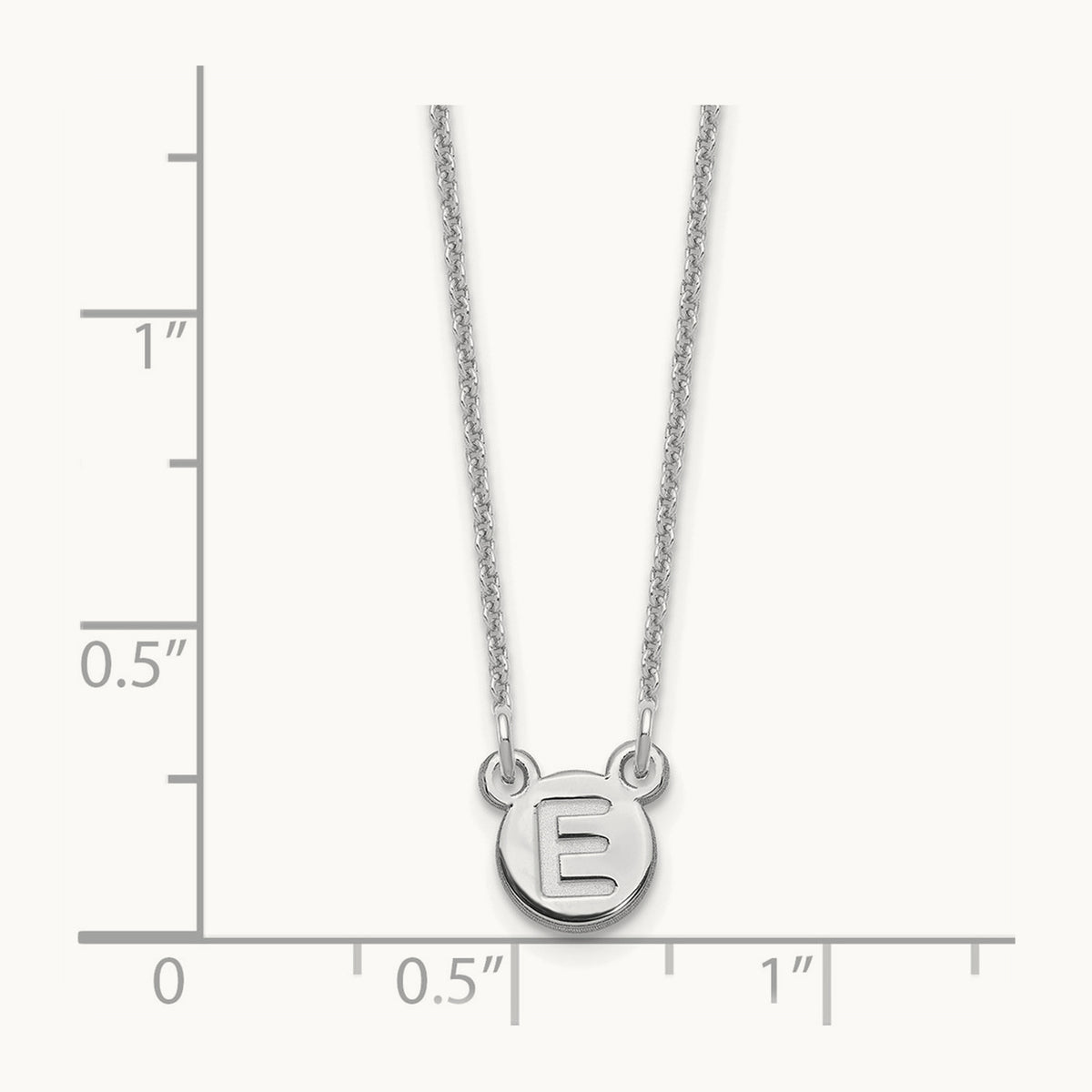 1 Letter Bubble Necklace, 10K White Gold